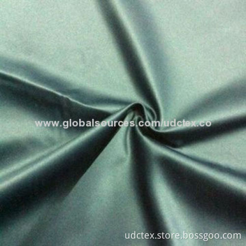 Polyester cotton stretch satin fabric for dress, soft flannel effect, in various specifications